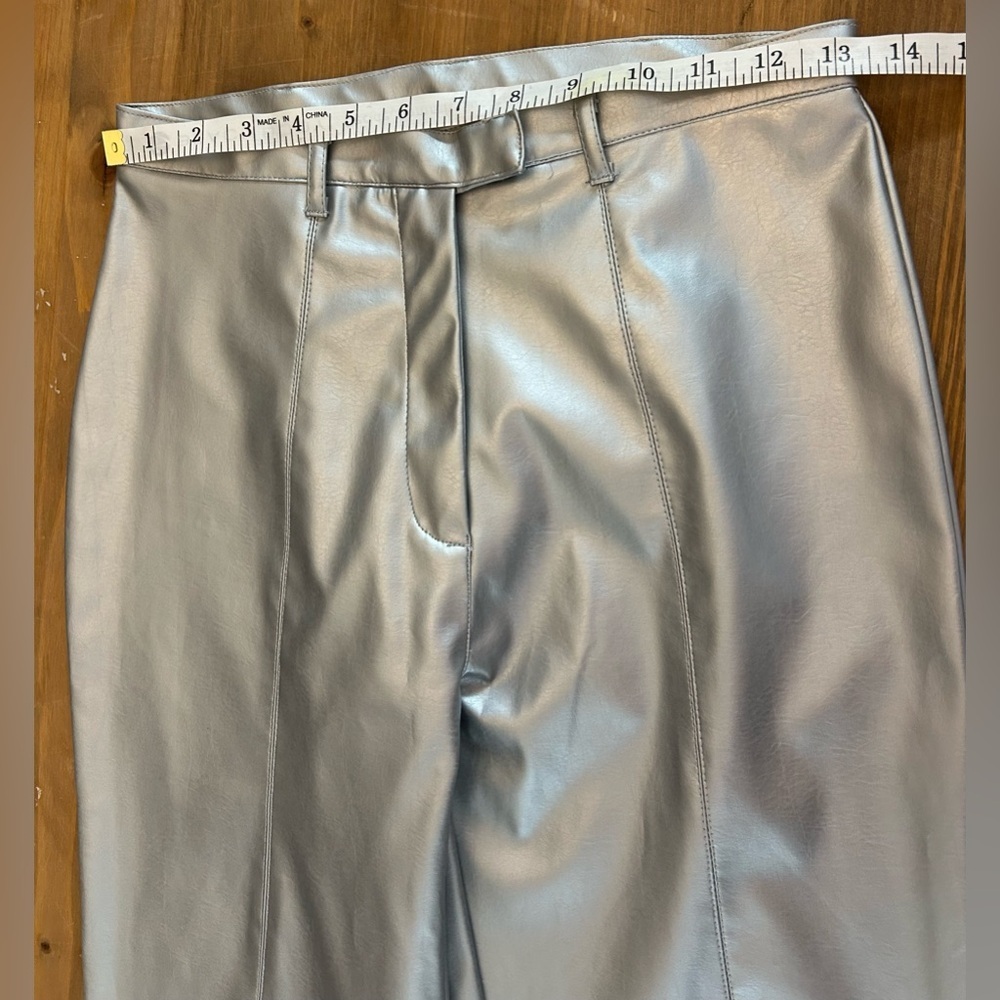 NWOT Y2K Rave4Real Silver Rave Retro Metallic Womens Pants Girl’s Night Out Sz 6 - Picture 9 of 10